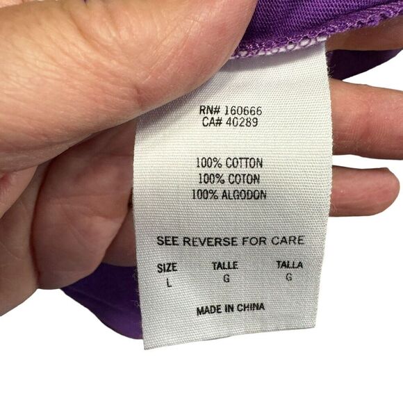 Los Angeles LA Lakers NBA New Era Crew Neck Purple SS Tee Shirt Mens L NE97099M - Picture 9 of 10